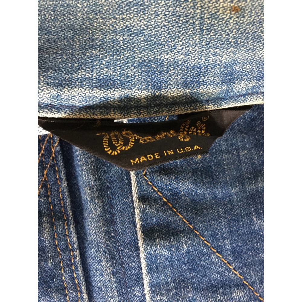 Vintage 1970s Wrangler Jean Denim Jacket With Cus… - image 3